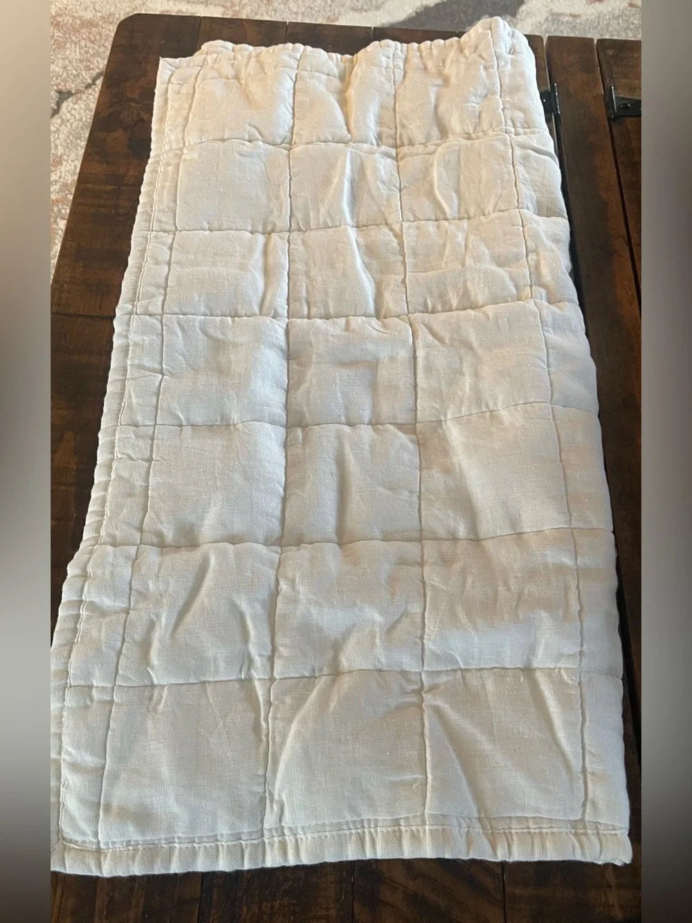 NEW Quince European Linen Box Quilted Euro Sham, 26 X 26 (White)